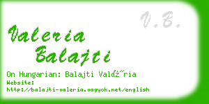 valeria balajti business card